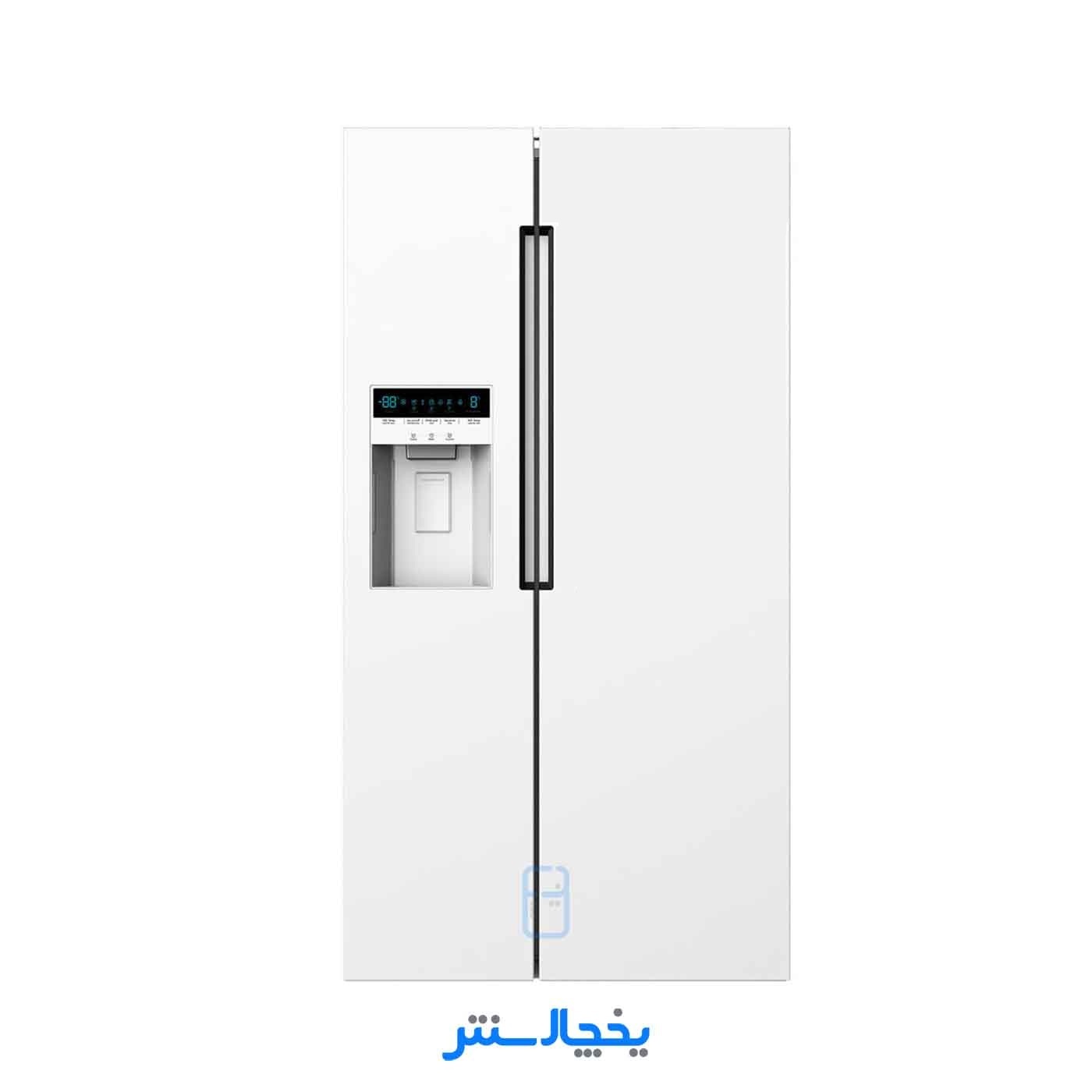 یخچال فریزر ساید بای ساید اسنوا مدل Nozha NH نوژا S1Di-M200-W سفید متالیک