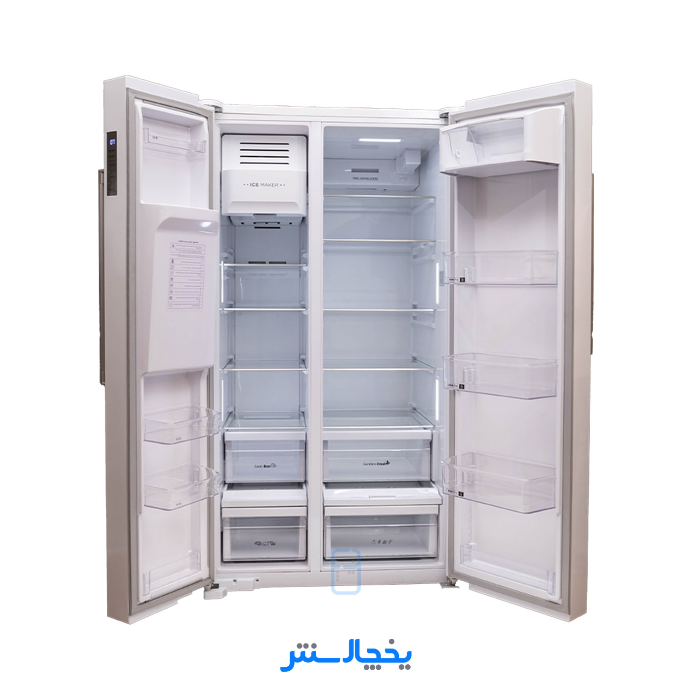 یخچال فریزر ساید بای ساید زیرووات مدل ZS80S (E1) نقره ای (کابین امباس و درب ساده)