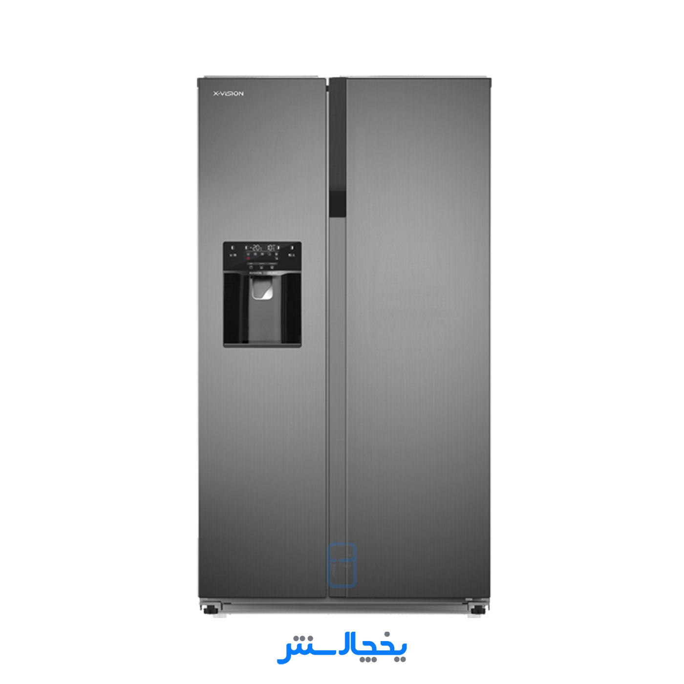 یخچال فریزر ساید بای ساید ایکس ویژن مدل HS550-Si استیل