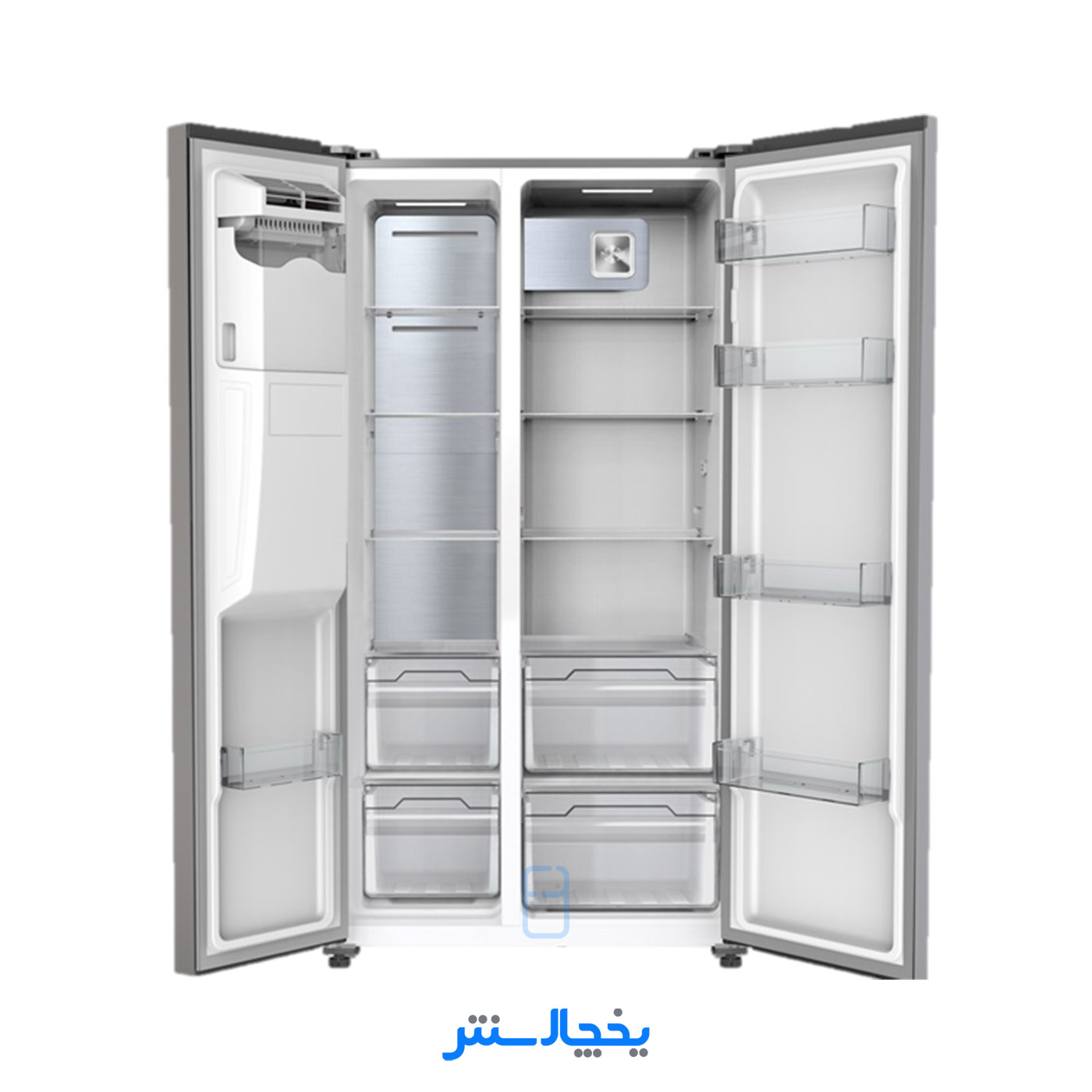 یخچال فریزر ساید بای ساید ایکس ویژن مدل HS600-Si استیل