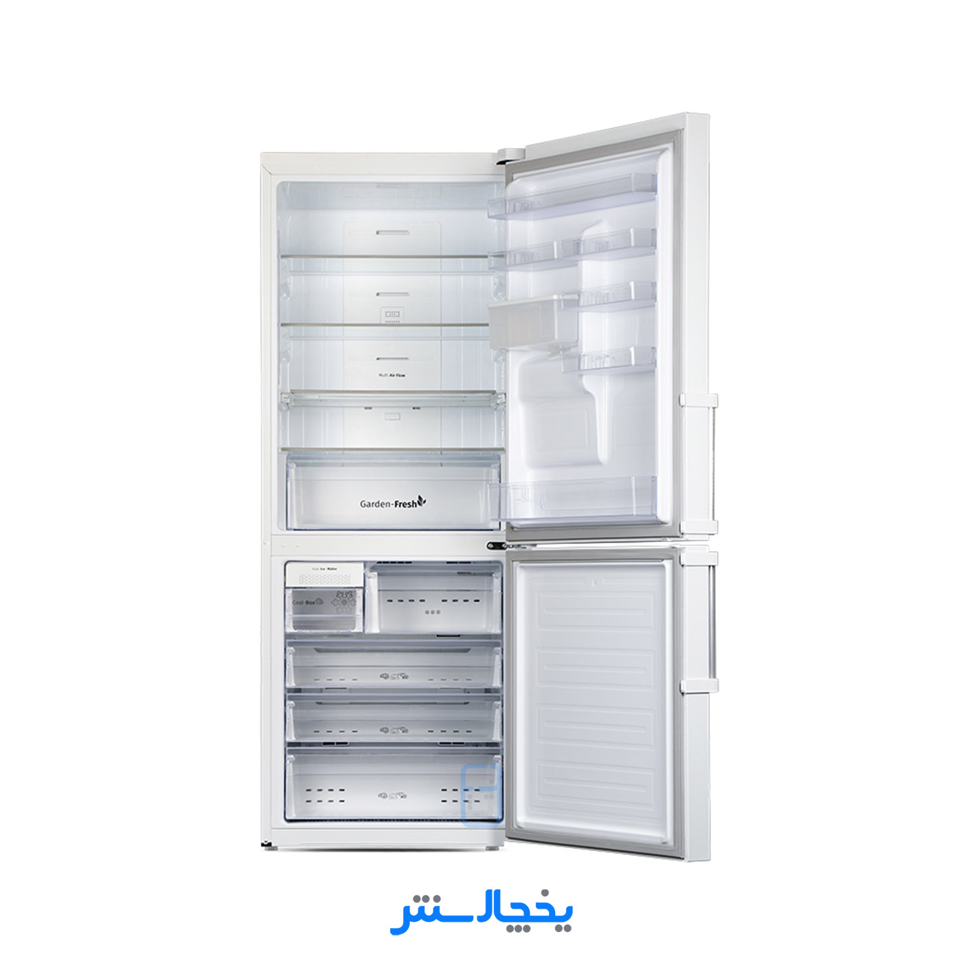 یخچال فریزر پاکشوما مدل RCP495X (E1) اینوکس (کابین امباس و درب ساده)