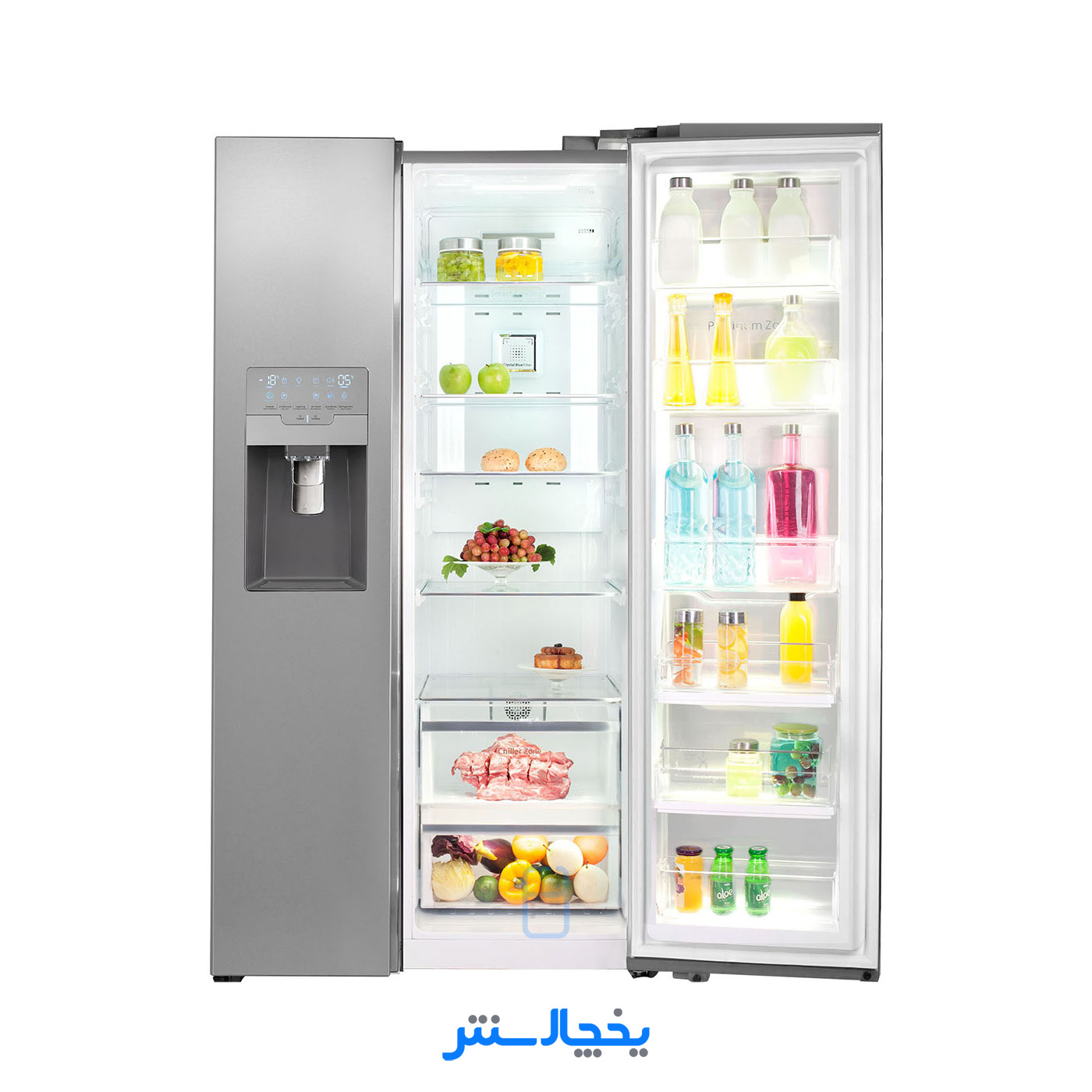 یخچال فریزر ساید بای ساید اسنوا مدل Farnia فرنیا S3Di-L300-S استیل