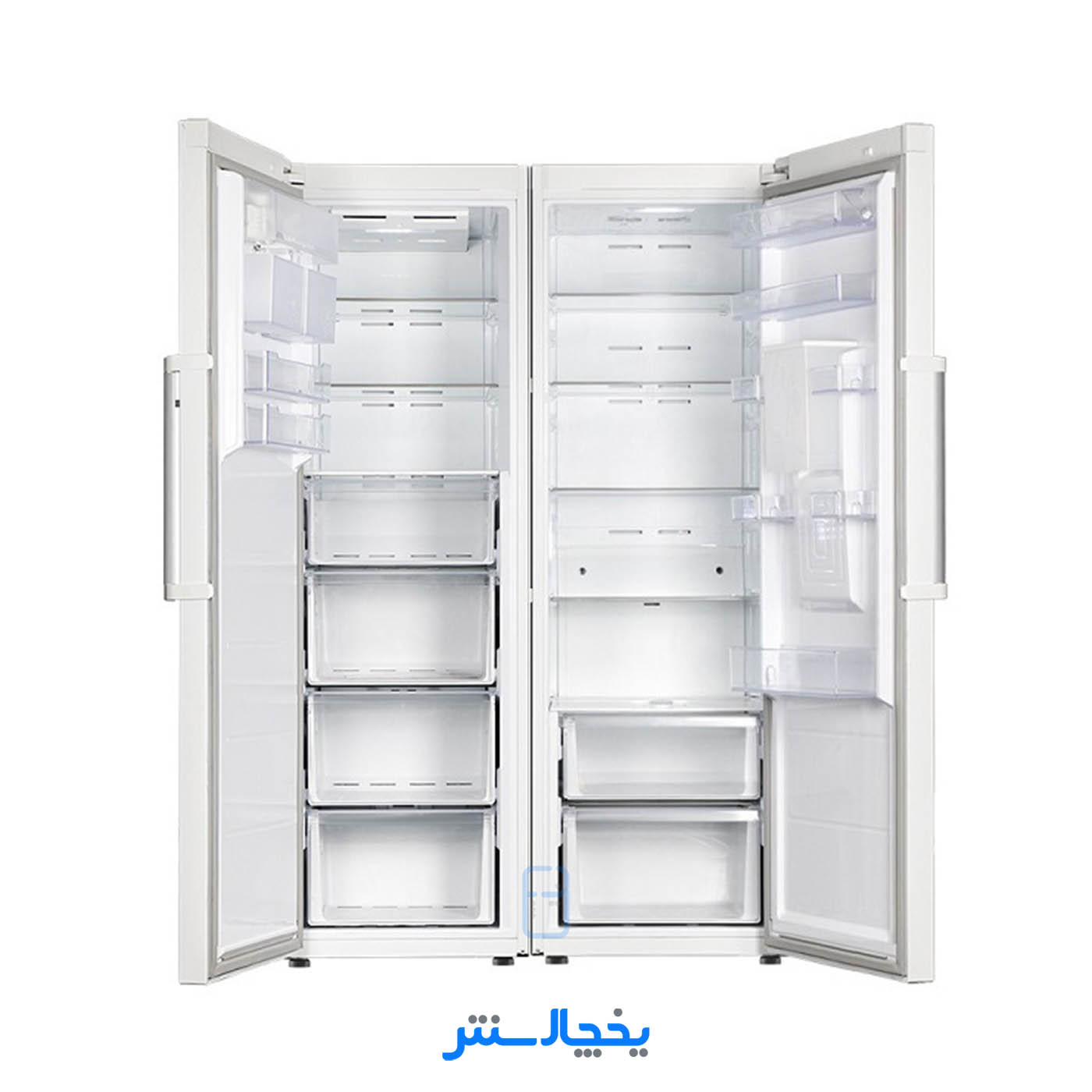 یخچال فریزر دوقلو پاکشوما مدل RTRA-RTFA9001W (E1) سفید (کابین امباس و درب ساده)