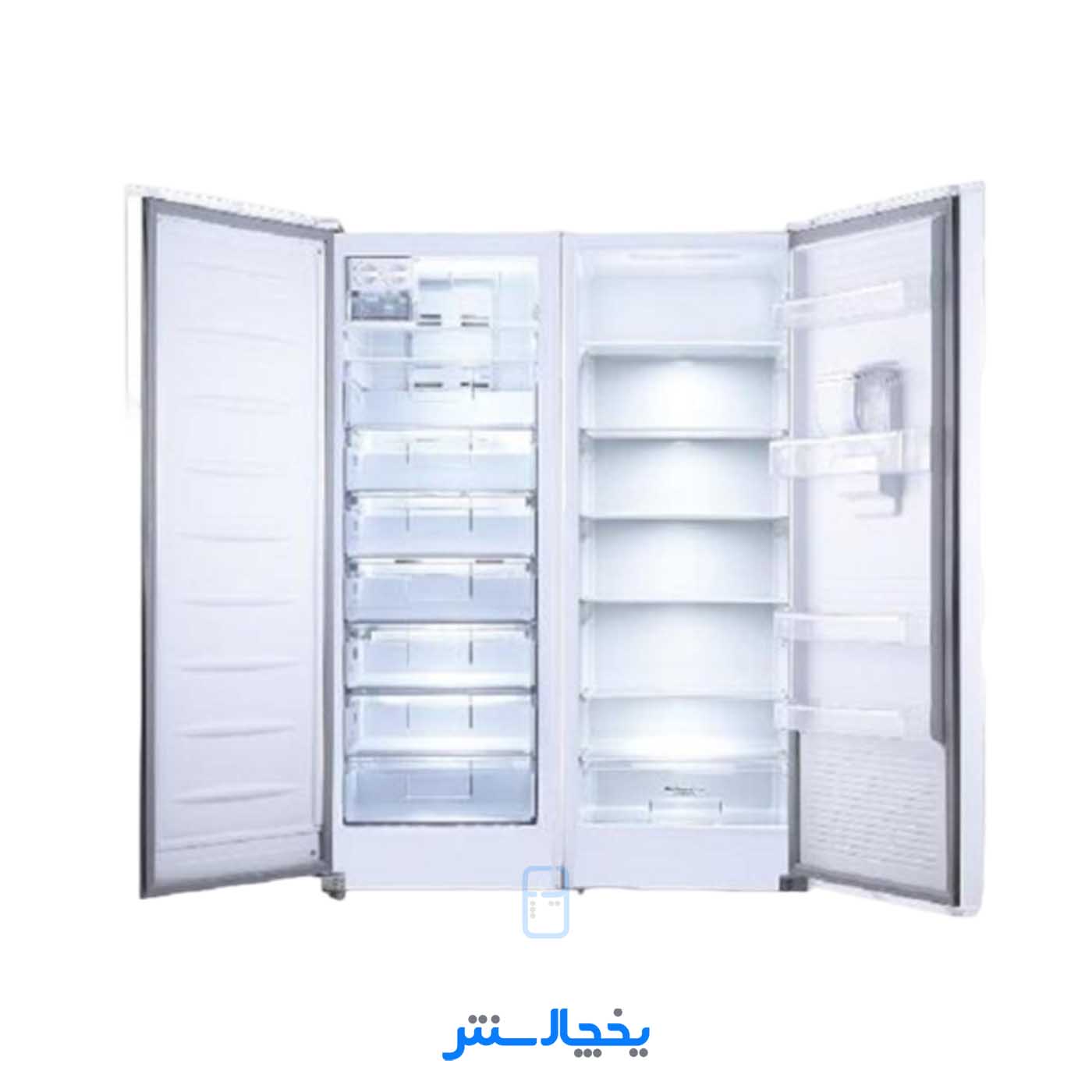 یخچال فریزر دوقلو سینور مدل جنیوس نقره ای