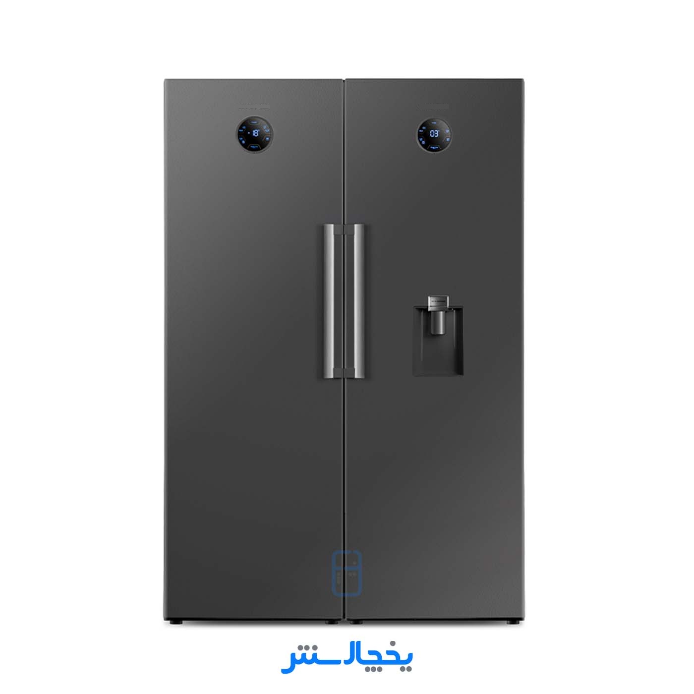 یخچال فریزر دوقلو زیرووات مدل ZRA-ZFA15XX (N1) اینوکس (کابین و درب ساده)
