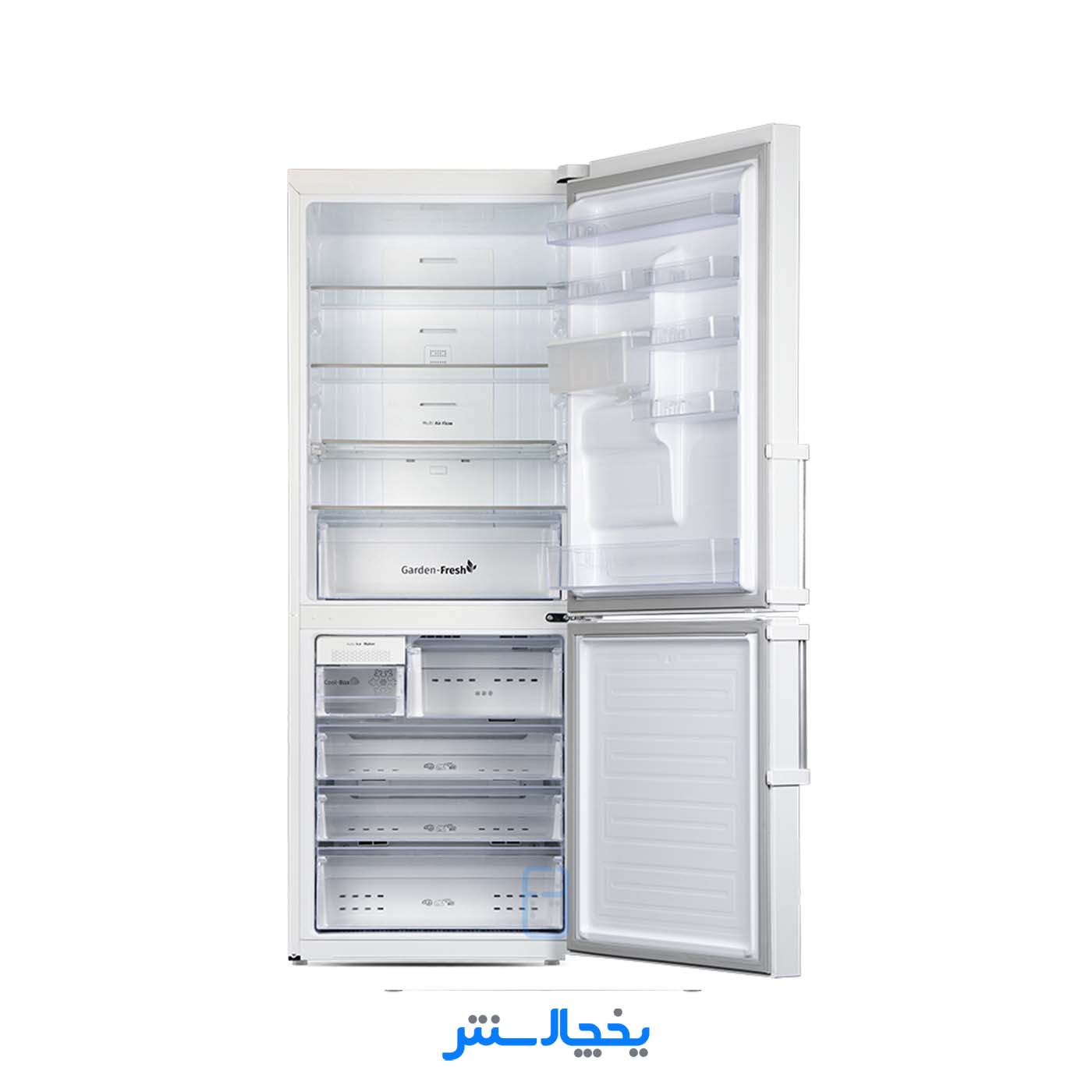 یخچال فریزر پاکشوما مدل RCP496iX (N1) اینوکس (کابین و درب ساده)