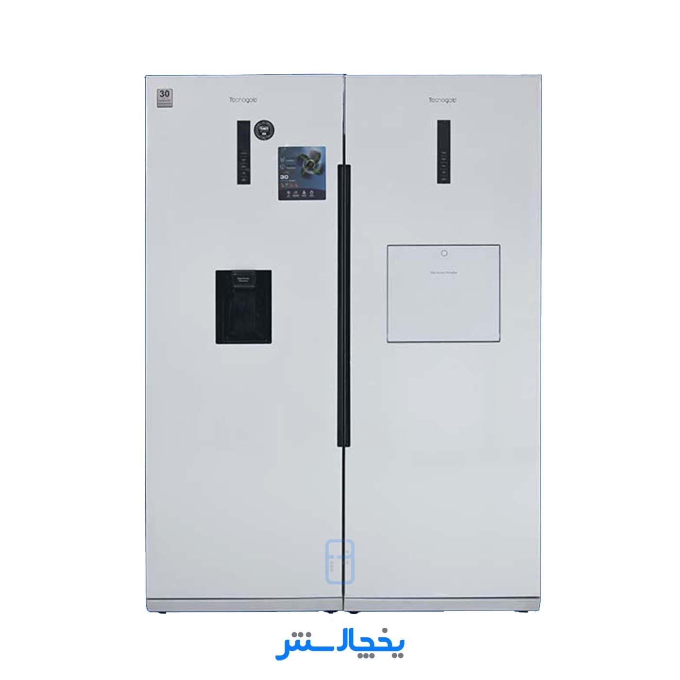 یخچال فریزر دوقلو تاکنوگلد مدل S803R-S802F-W سفید چرم