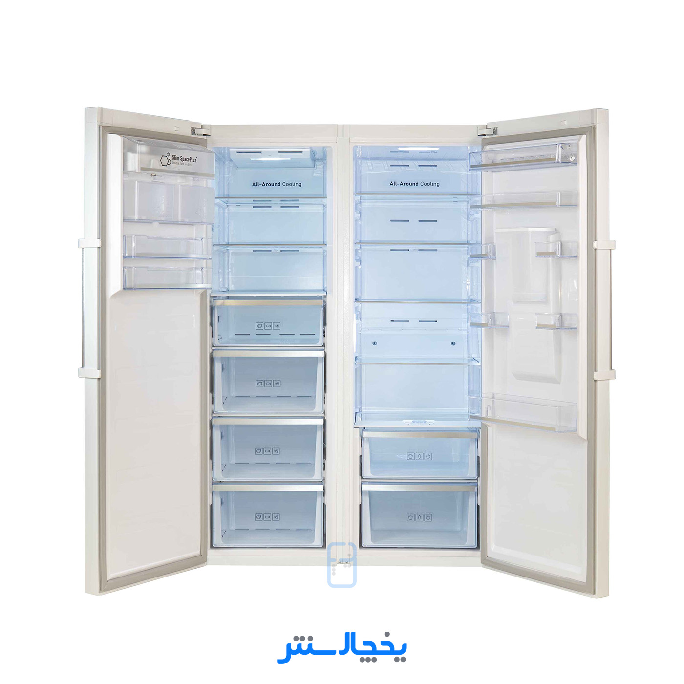 یخچال فریزر دوقلو بنس مدل Amitis آمیتیس BR-BF-36S نقره ای