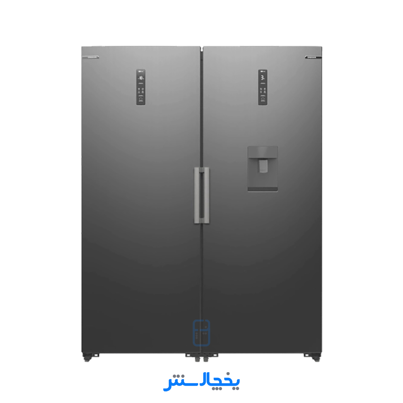 یخچال فریزر دوقلو امرسان 16 فوت کندانسور مخفی مدل R16H-F16H-KT01 تیتانیوم
