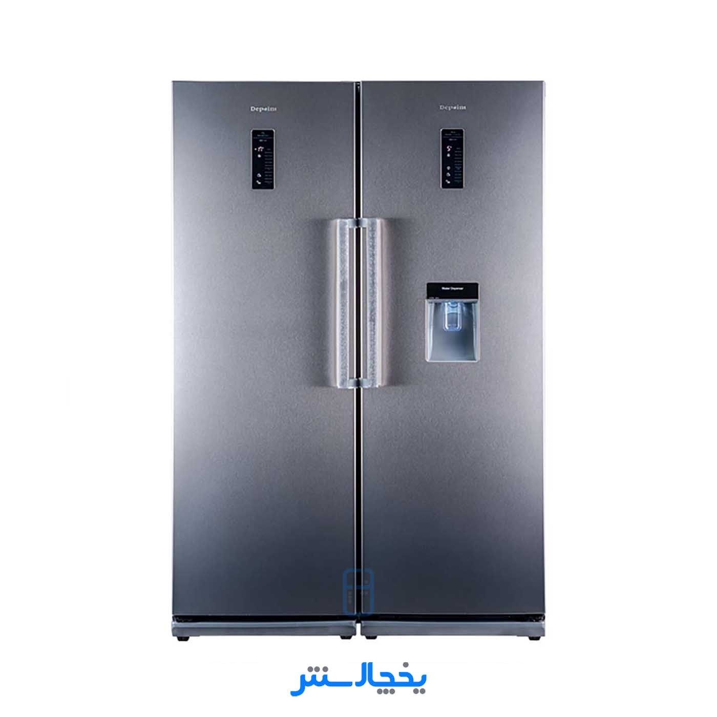 یخچال فریزر دوقلو دیپوینت مدل D4-S نقره ای