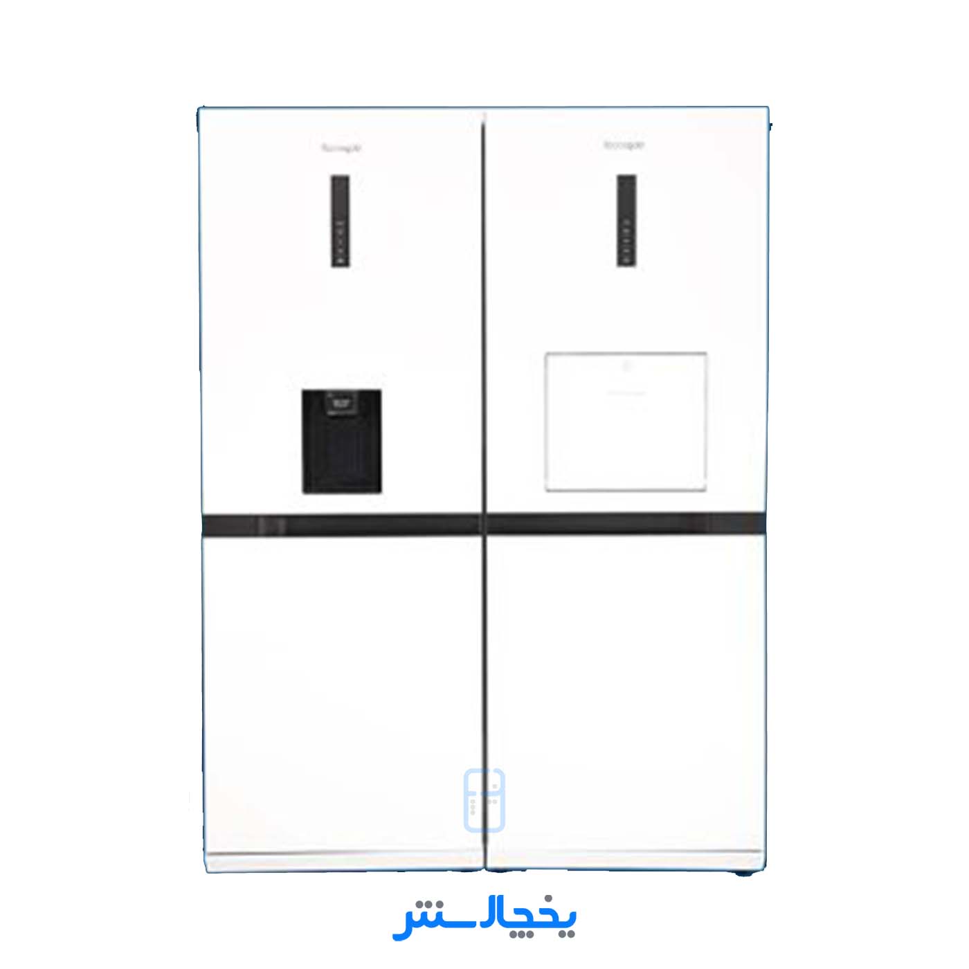 یخچال فریزر دوقلو تاکنوگلد مدل S801R-S800F-S نقره ای چرم